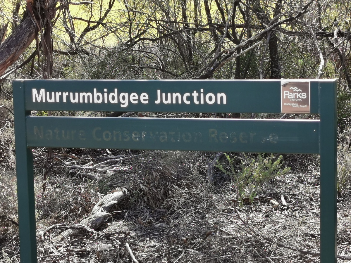image of the sign for Murrumbidgee Junction Reserve